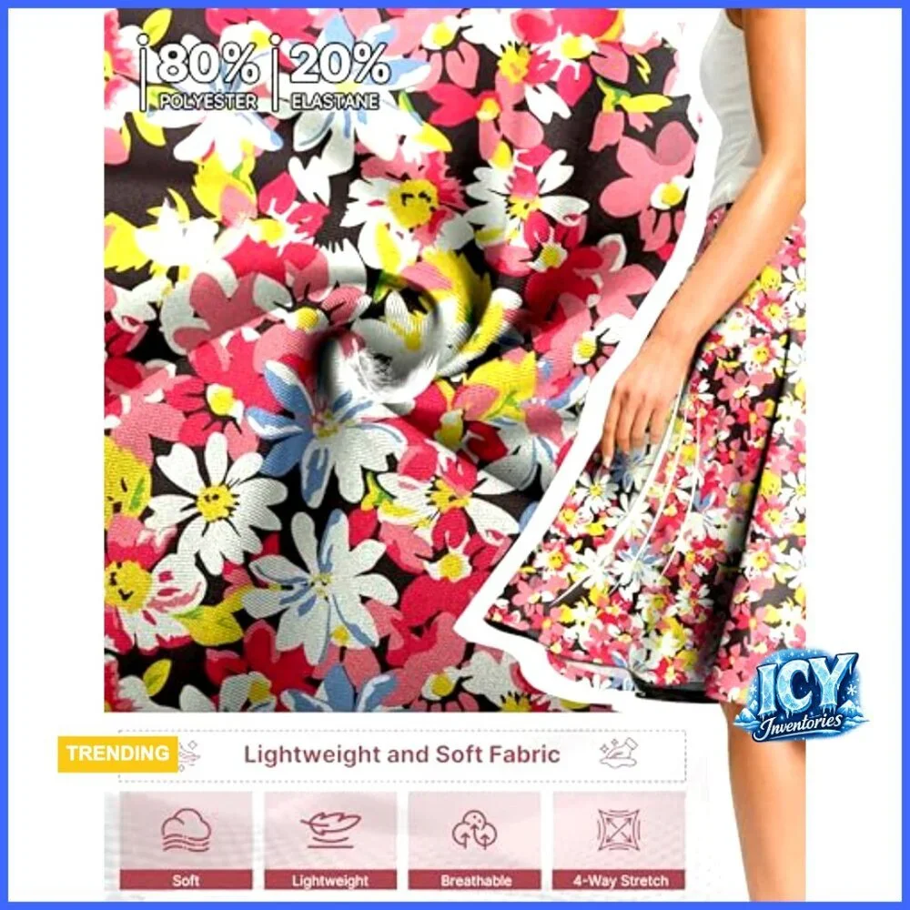 Knee Length Stretchy Skort with Pockets for Golf Travel Casual Wear